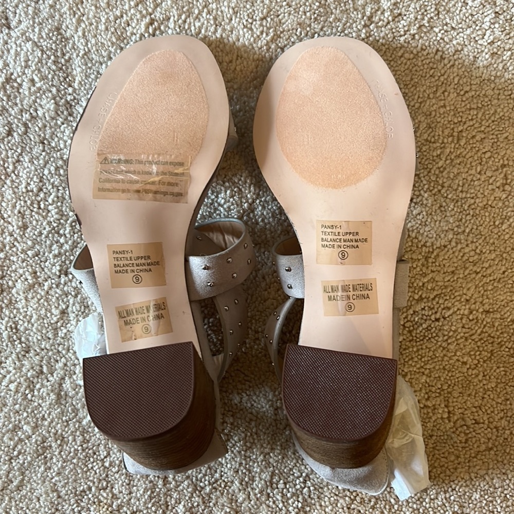 Chase + Chloe Pansy Studded Sandal Heel - Picture 6 of 8